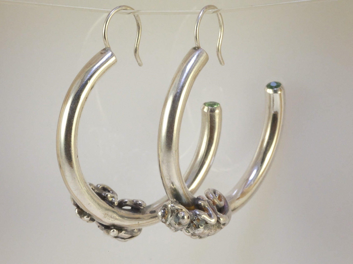 Chameleon hoop earrings