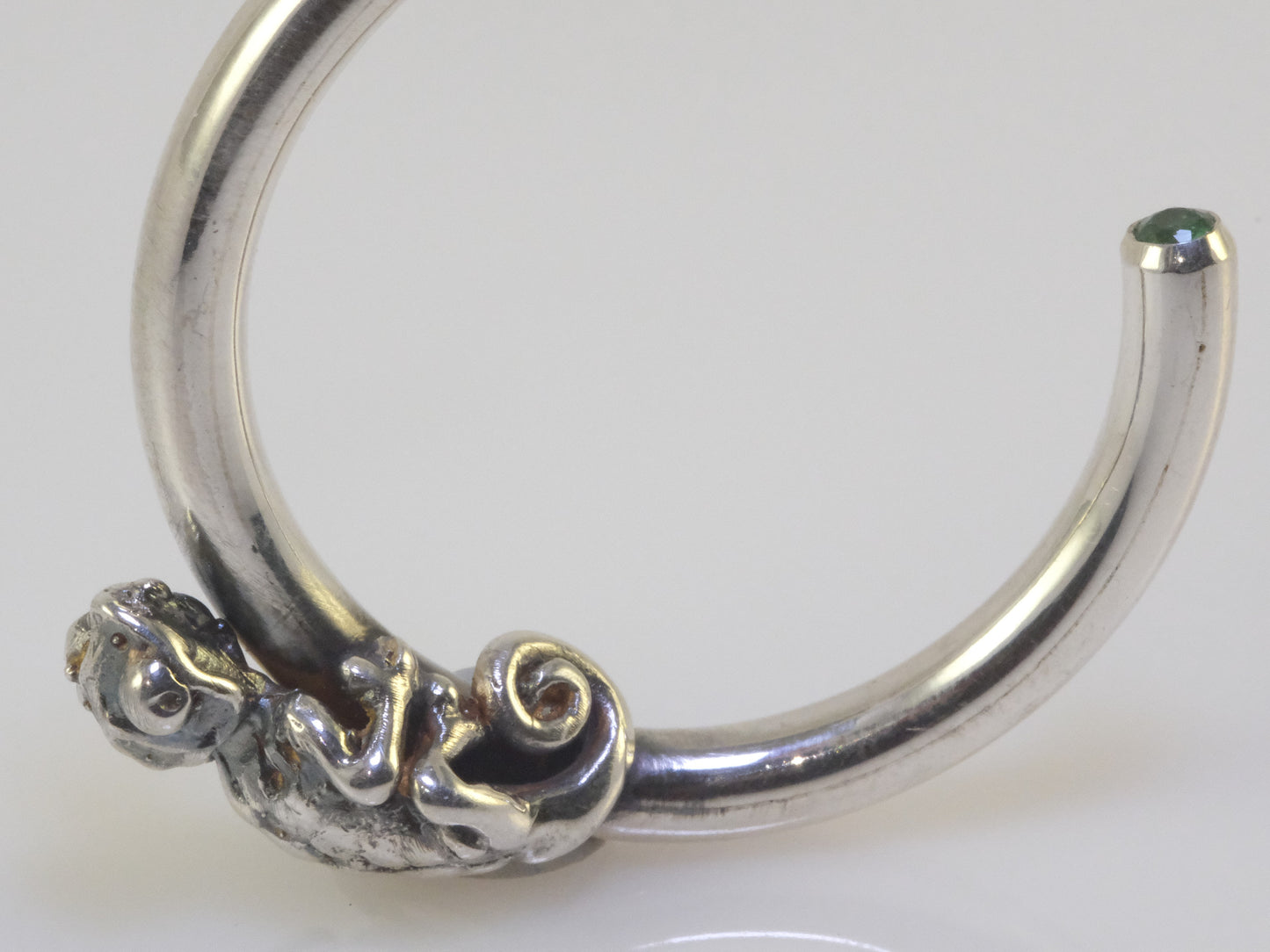 Chameleon hoop earrings