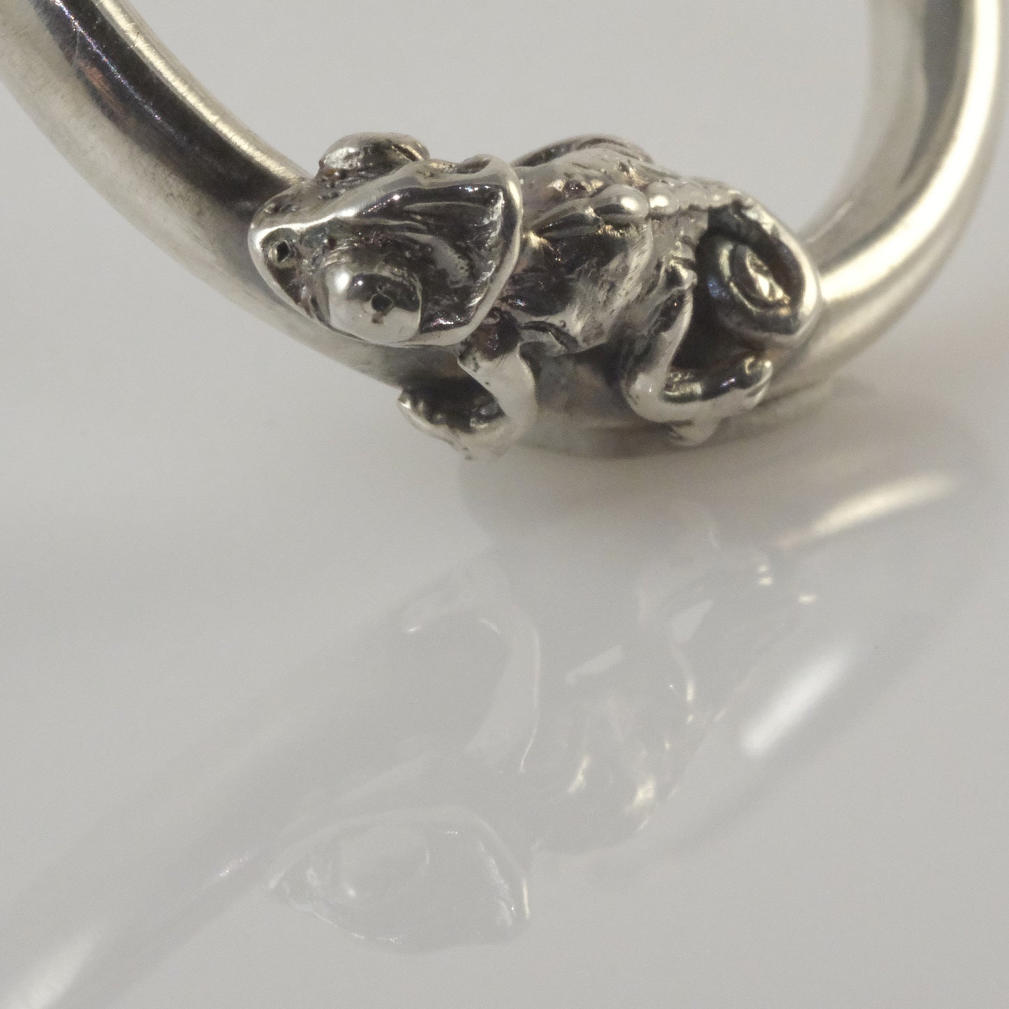 Chameleon hoop earrings