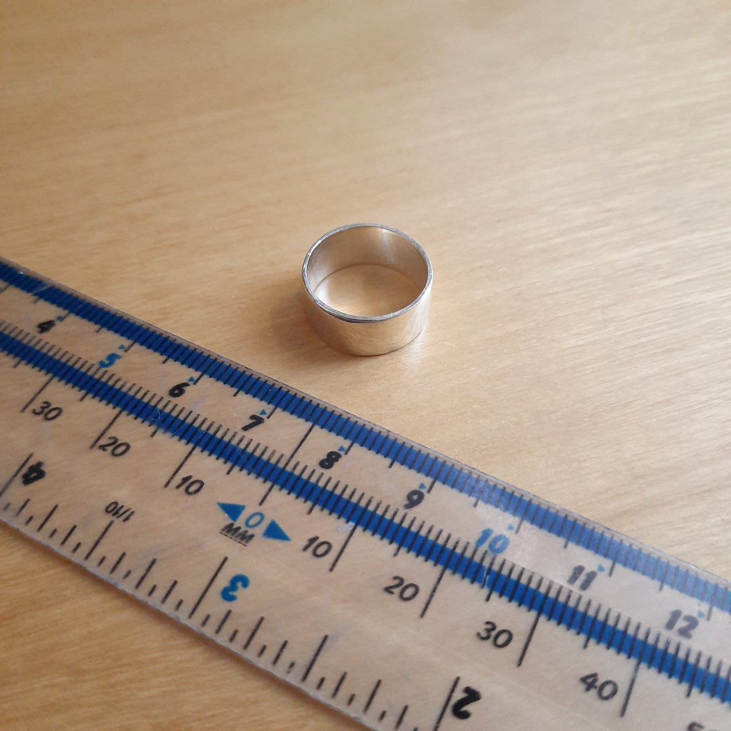 Silver band ring handmade to size by VerdeRame Jewels