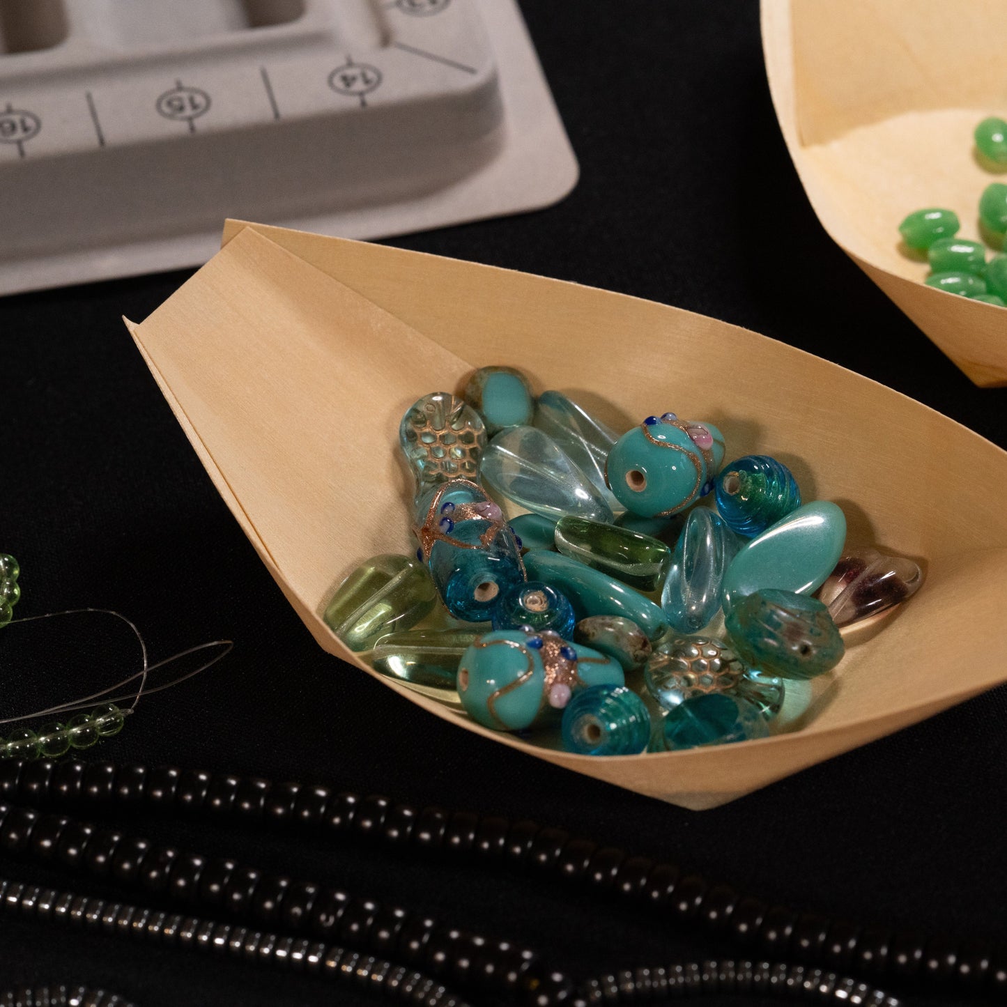 Selection of beads for VerdeRame workshop in Copenhagen