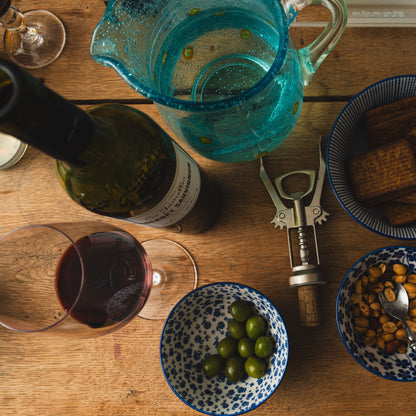 Selection of wine and snacks for jewellery workshop at Petisco wine and tapas, Copenhagen