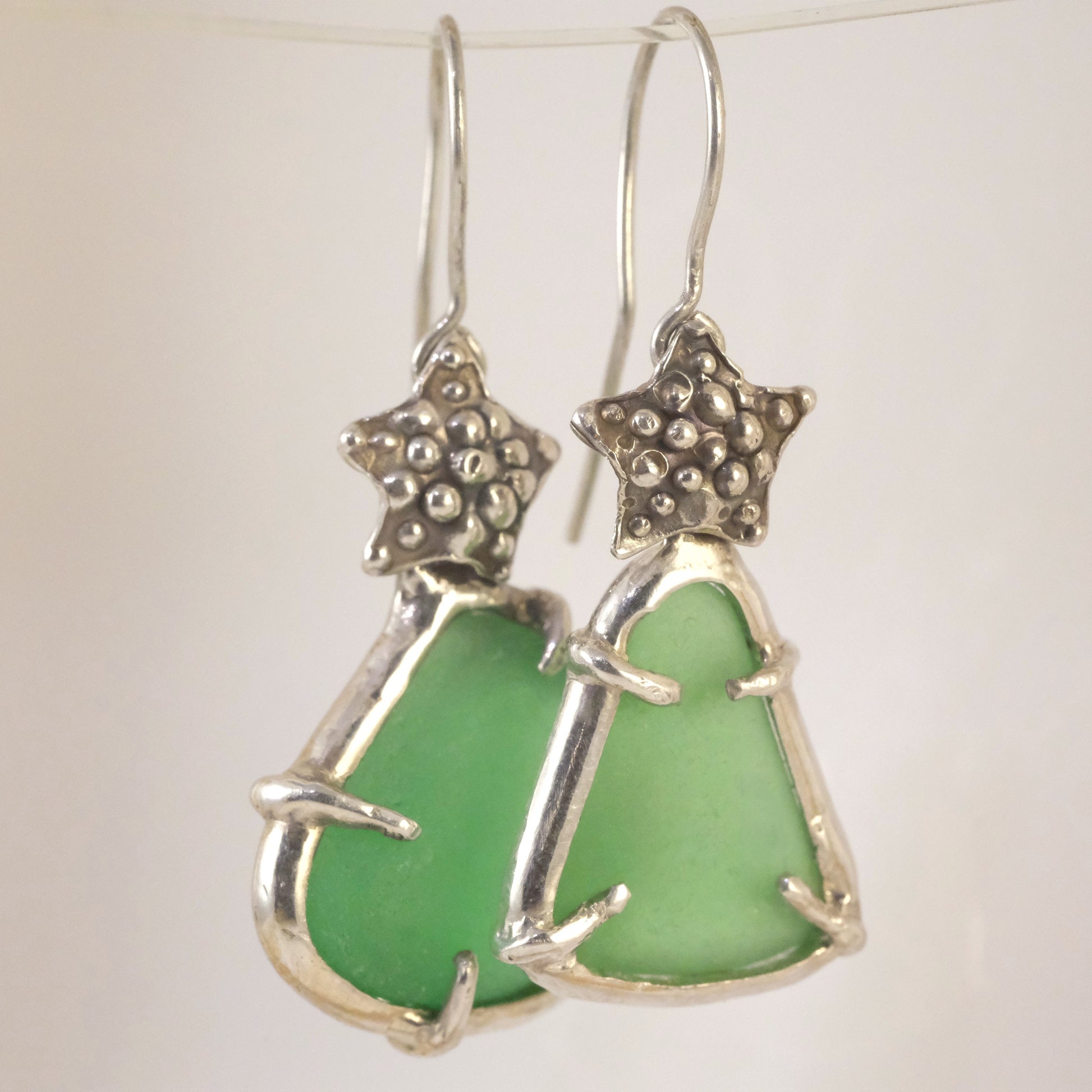 Starfish earrings handmade by VerdeRame Jewels