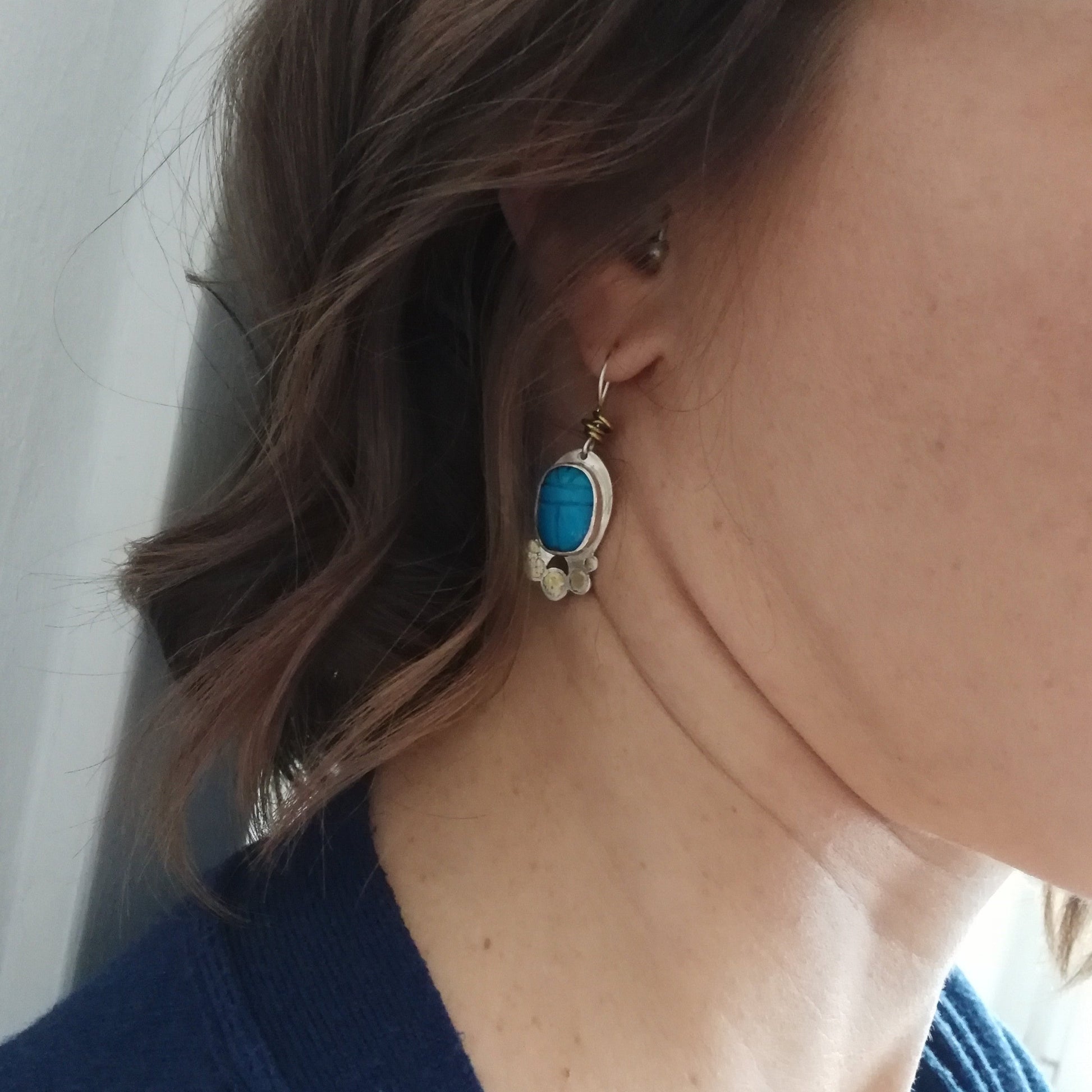 Unique statement earrings inspired by Egyptian mythology
