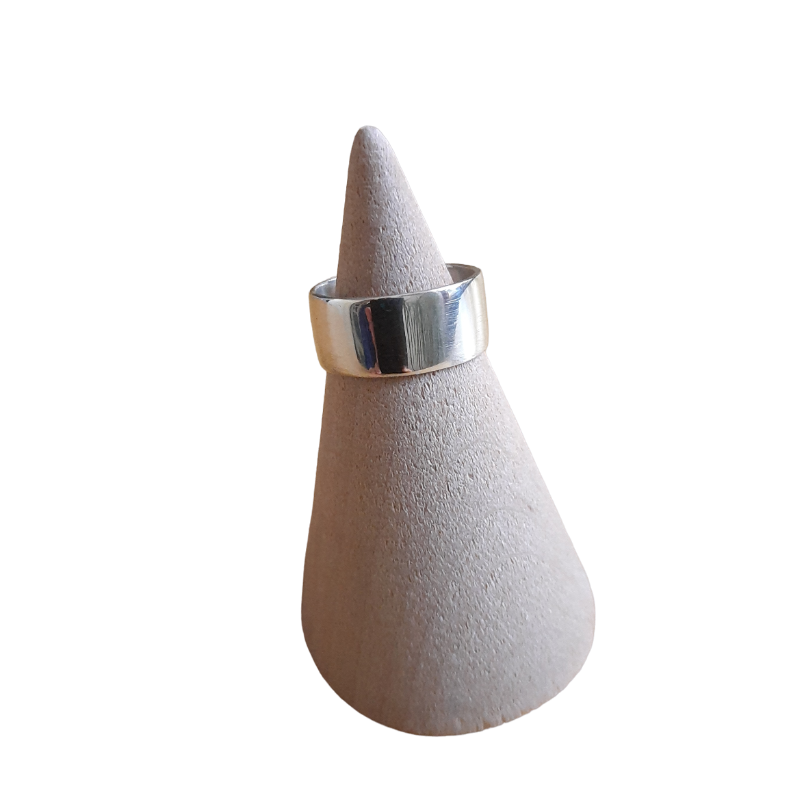 Minimal unisex silver band ring with smooth finish