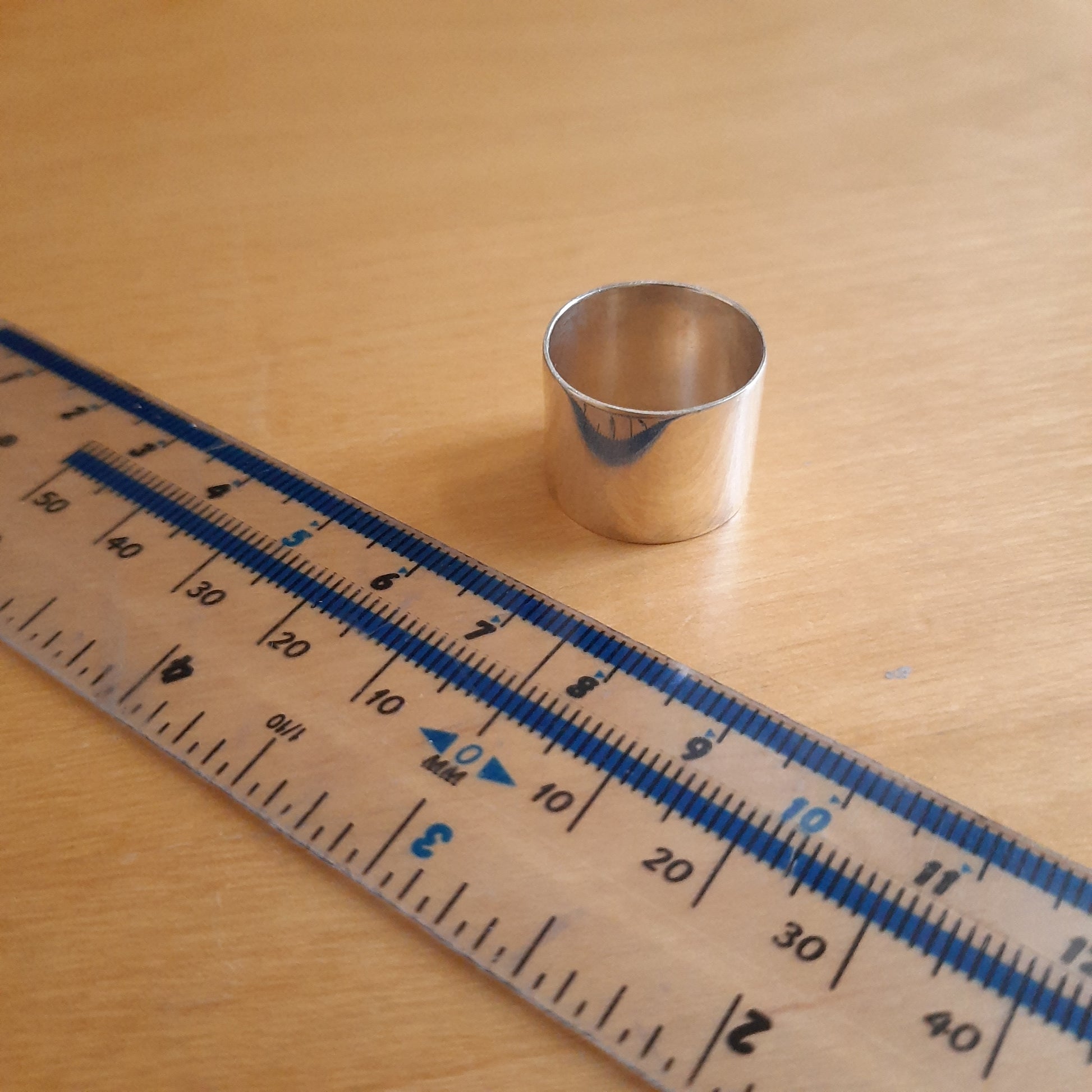 Contemporary tall sterling silver statement ring